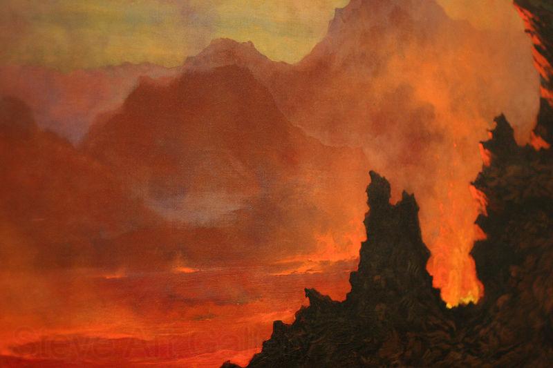 Jules Tavernier Kilauea Caldera, Sandwich Islands, Norge oil painting art